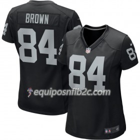 Camiseta Mujer NFL Oakland Raiders Antonio Brown 84 Nike Negro 